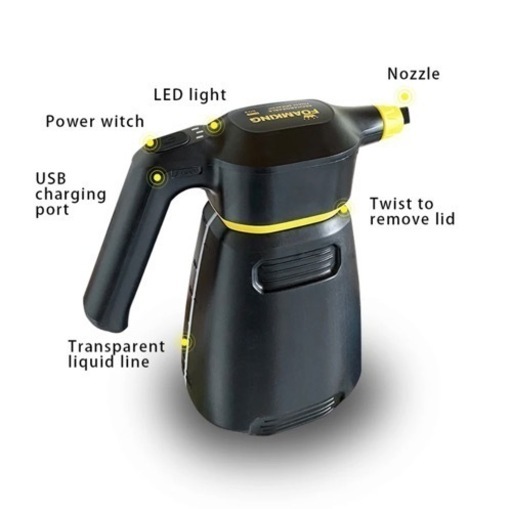 フォームキング電動フォームガン泡洗車新品未使用、ながら洗車 (あー