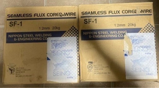 マグ材料(フラックス入りワイヤ) SF-1 1.2mm-20kg  2箱セット