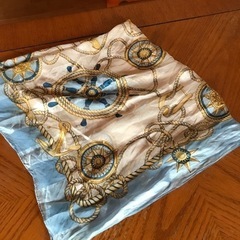 スカーフ　ブルー