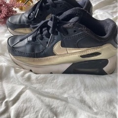 【中古品】NIKE エアマックス 18cm ブラック ゴールド ...