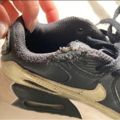 【中古品】NIKE エアマックス 18cm ブラック ゴールド AIRMaxの画像