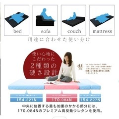 ソファーベッド 高反発マットレスの画像