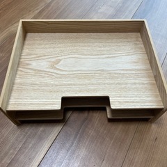 無印良品　木製書類整理トレー　A4 2段