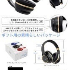 【新品未使用】ワイヤレスヘッドホン Bluetooth 折りたたみ式 ノイズキャンセリングの画像