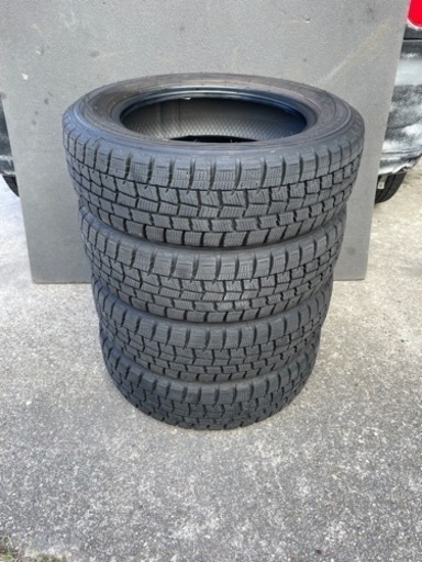 924-4)工賃込！155/65R13 ダンロップスタッドレス中古4本セット！17年製WM01