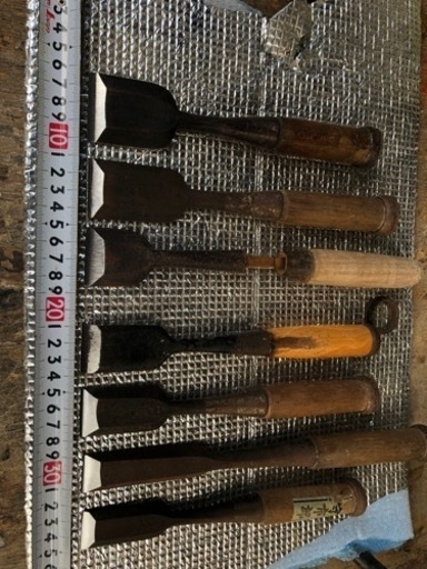 大工道具(ノミ、ノミ)  ４１ミリ他　５本まとめて。