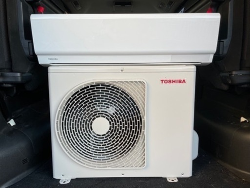 東芝 TOSHIBA 2023年製 ルームエアコン RAS-2212T(W) + RAS-2212AT おもに6畳用 大清快 自動クリーニング 室外機 リモコン 取説付き