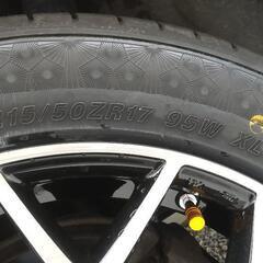 タイヤ★ヴェネルディ　レッジェーロ　タイヤホイール4本セット☆★☆

●ホイール
COSMIC（コスミック）
VENERDi LEGGERO
●サイズ
17インチ
7.0J　
OFF+48
5H　PCD114.3　
カラー:ピアノブラックブラッシュド
4本SET

●タイヤ
メーカーAPTANYモデルRA301
サイズ
215/50R17 95WXL　
輸入タイヤ4本セットの画像