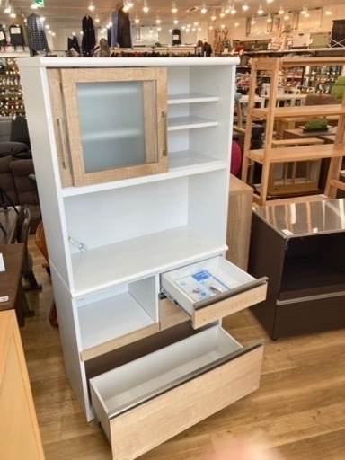 【トレファク高槻店】取りに来れる方限定！ナチュラルなレンジボード（2枚扉）のご紹介です！