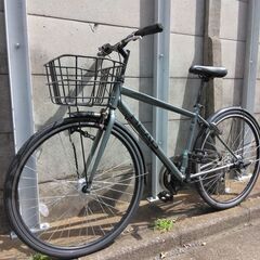 クロスバイクです。　ＬＥＤオートライト、外装６段ギア、前後タイヤ...