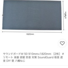 防音 遮音＆吸音材 サウンドガードW 定価14000円の画像