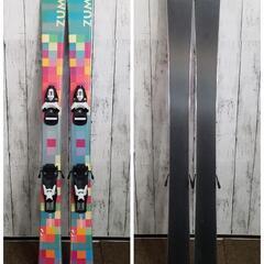 【中古】OGASAKA オガサカ ジュニアスキー板 + ビンディング+ブーツ+ストックのセット 130cm 子供用スキー の画像