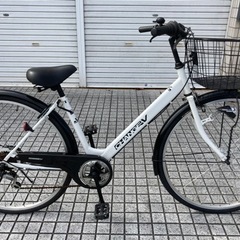 27インチ自転車】6段変速 LEDオートライト付 鍵、チェーン新品