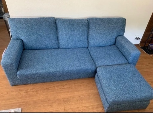 NOCE  3人がけカウチソファ　ブルー