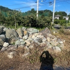 お庭の石無料です。配達設置庭づくりも可能です。見積無料の画像