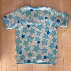2311 袖付きスリーパー （ほし）袖付きかいまき 水色