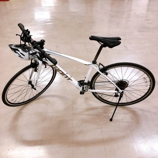 【整備済み】GIANT ジャイアント クロスバイク ESCAPE RX ホワイト XSサイズ 700×28c 9×2変速 ヘルメット付き