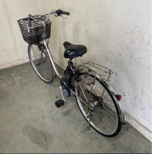 45★岐阜発　△Panasonic/パナソニック/電動アシスト自転車/ママチャリ/3段変速/充電器無し/走行確認/防犯有り/現状品　R5.2/1★