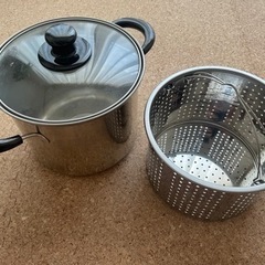 【丸山技研】ガス IH対応  パスタポット パスタ鍋 蒸し器 寸...
