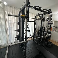 【スミスマシン】AnyAgeFitnessの3in1複合型マシン（スミスバー20kgタイプ）の画像