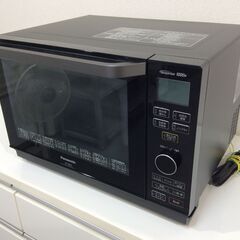 (11/2受渡済)YJT7534【Panasonic/パナソニック オーブンレンジ】美品 2019年製 エレック NE-MS265-W 家電 キッチン フラットテーブル 縦開き