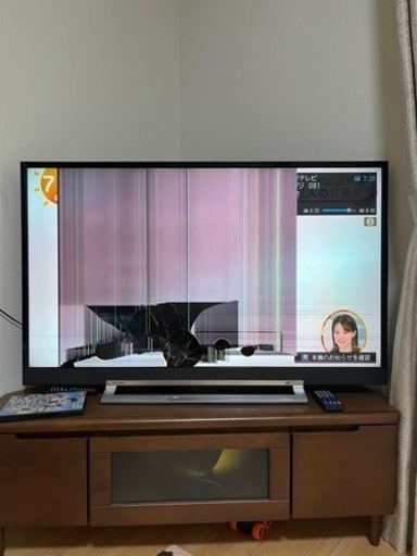 ジャンク　液晶割れ　REGZA  43z730x お話中