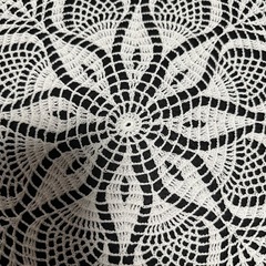ハンドメイド！レース編み ドイリーの画像