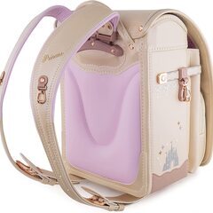 【新品】新作 女の子ランドセル キャッスル 高級 大容量 軽量 6年保証 全国送料無料 スクールバック 小学生通学カバン アイボリーの画像