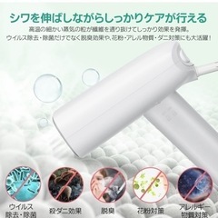 【新品未使用】スチームアイロン ハンディ パワフル 消臭 除菌 衣類スチーマー 強力 2wayの画像