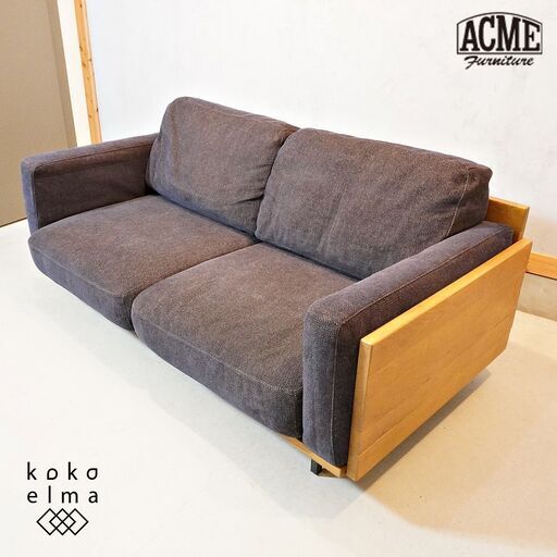 ACME FURNITURE(アクメファニチャー)のCORONADO SOFA(コロナド ソファ) 2.5P 。オーク無垢材やフェザーを使用したリラックスできる2.5人掛けソファ。西海岸スタイルに！DI420
