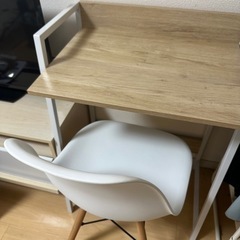 【9/30まで❗️】コンパクトワークデスク&チェア（ナチュラル×...
