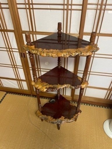 花梨(天然木)の3段棚