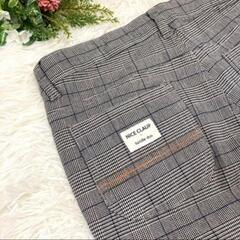 NICE CLAUPタータンチェック　キレイめ　スキニーパンツ　グレーの画像