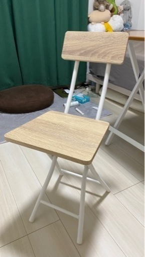 折りたたみ式チェア〔ホワイトウォッシュ〕