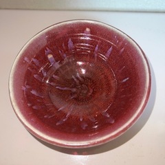 処分●京焼 清水焼 辰砂抹茶茶碗 （抹茶碗）瑞松 未使用新品