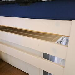 お譲り先確定🙇🏻‍♀木製 ベッドフレーム ホワイトの画像