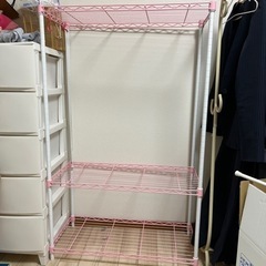 スチールラック　ピンク2つの画像