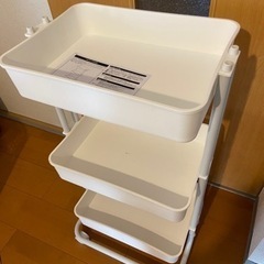 キッチンワゴン スチールラック キッチン収納 の画像