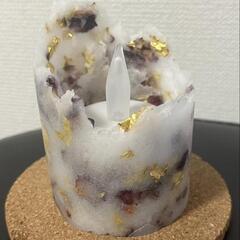 敬老の日！火を灯さないので安心♪キャンドル♡プレゼントに♪ハンドメイドの画像