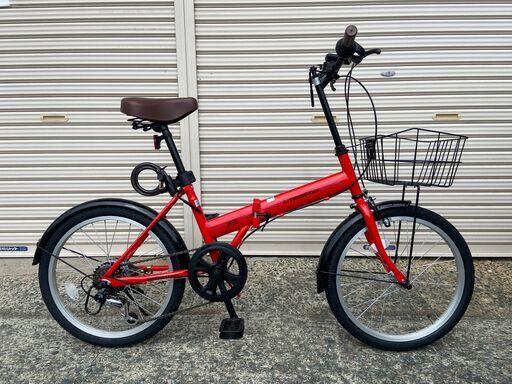 新品★未使用　ミニベロ　20インチ　シマノ6段ギア  レッド