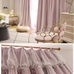 新品　カーテン　2枚セット　姫系　ロイヤル　可愛い