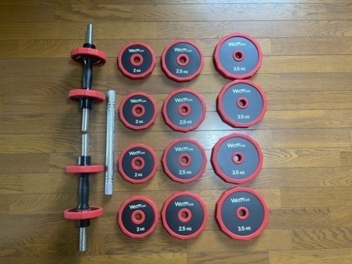 美品Wolfyok ダンベル32kg バーベルにもなる