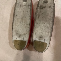 【予約中】伊勢丹購入草履　エナメル　赤　金の画像