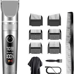 【新品未使用】電動バリカン ヘアカッター メンズ キッズ 低騒音...