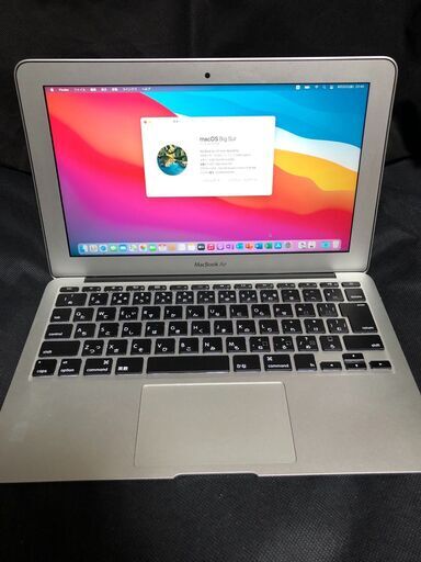 「MacBook Air 11インチ Mid 2013 MD711J/A」 Core i5搭載 /メモリー4GB / SSD-128GB / MacOS(BigSur)とOffice2019・Bootcamp側はWin11(最新22H2)とOffice2010で選択起動可能 / Webカメラ / Bluetooth / 無線LAN