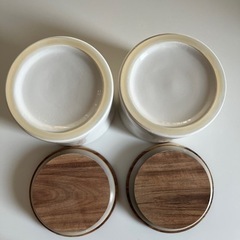 ニトリ　磁器キャニスター　350ml  SALT SUGARの画像