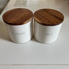 ニトリ　磁器キャニスター　350ml  SALT SUGAR