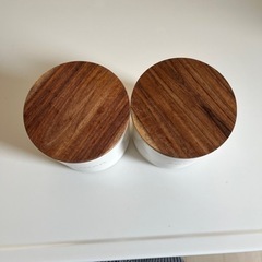 ニトリ　磁器キャニスター　350ml  SALT SUGARの画像