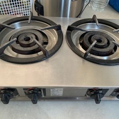 中古厨房機器　マルゼン　2口ガスコンロ