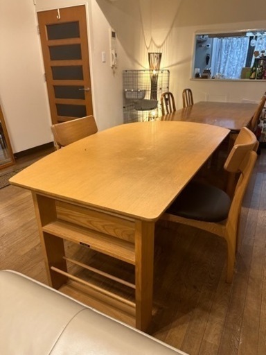 IDC OTSUKA 大塚家具 4人掛け 6人掛け 高級 デザイン コンセント付き ダイニングテーブル チェア ２脚 ３点セット 椅子 イス ３０万円